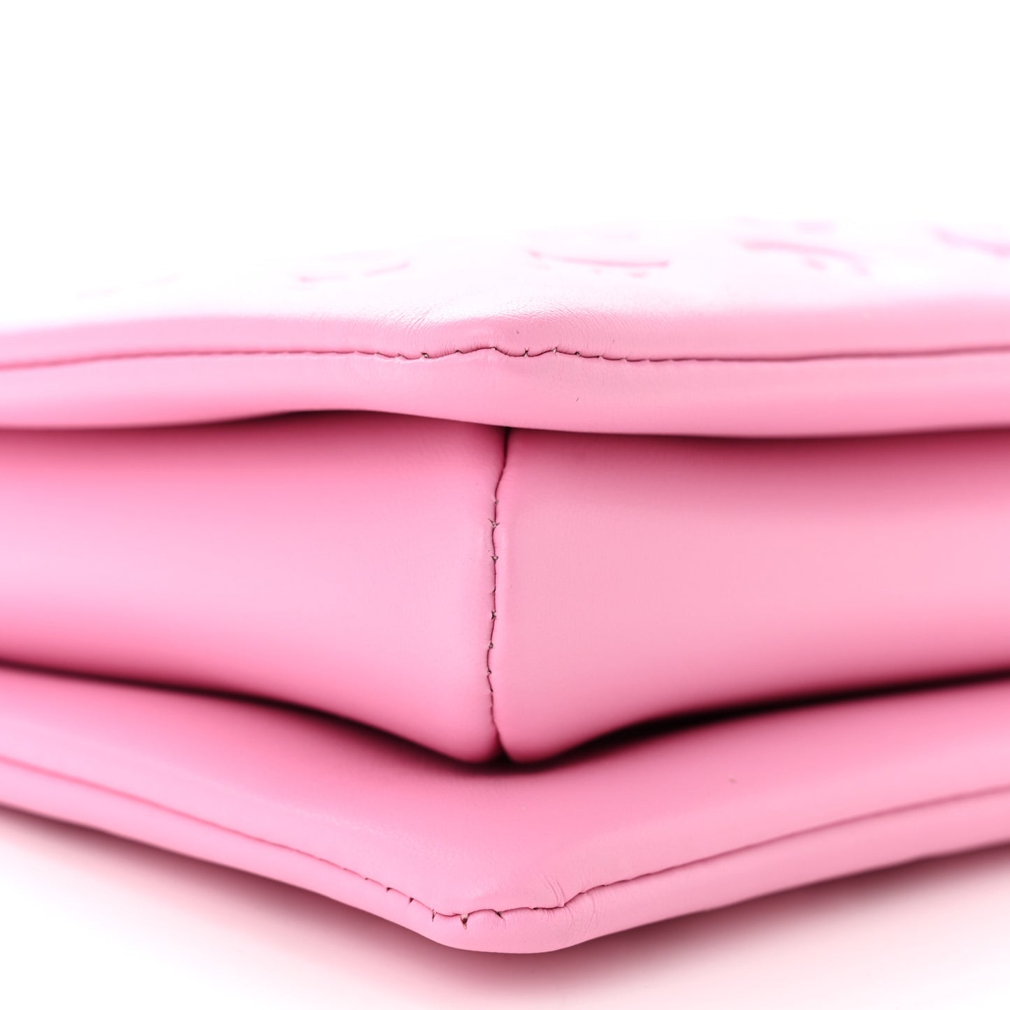 Lambskin Embossed Monogram Coussin PM Rose Bonbon