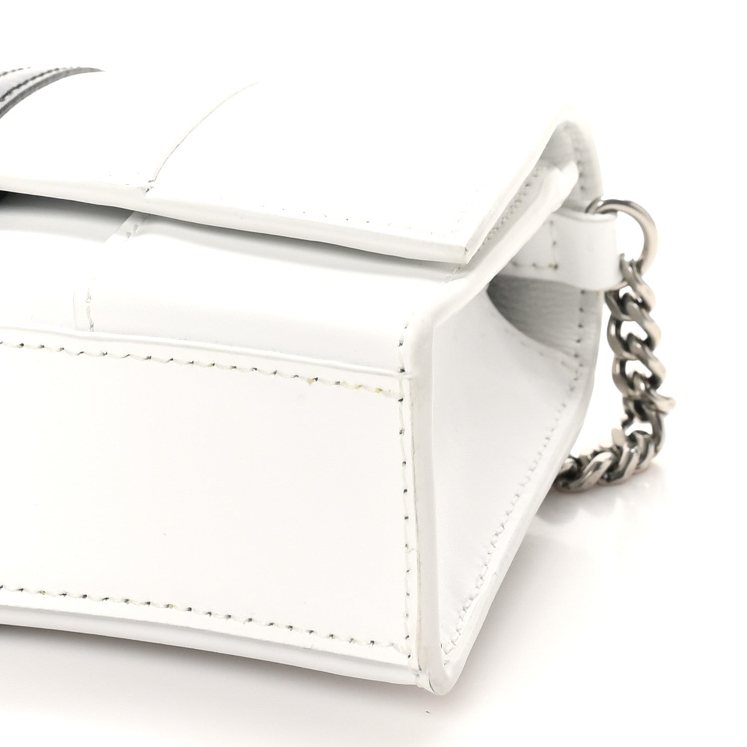 Balenciaga X ADIDAS Box Calfskin Hourglass Chain Bag White 9 of 9