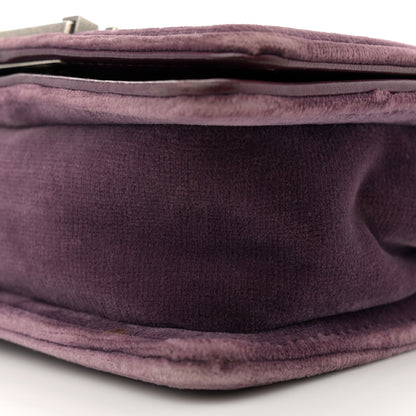 Chanel Velvet Quilted Mini Boy Flap Purple 10 of 12