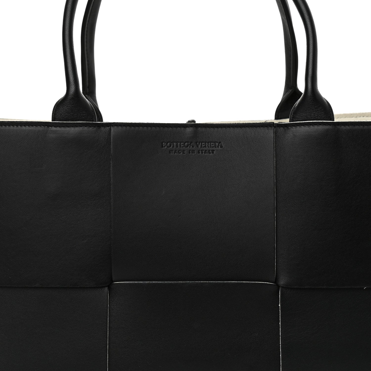 Bottega Veneta Nappa Maxi Intrecciato Arco Tote Black White 10 of 16