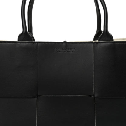 Bottega Veneta Nappa Maxi Intrecciato Arco Tote Black White 10 of 16