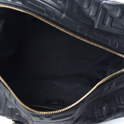 Fendi Nappa FF 1974 Embossed Small Boston Black 7 of 11