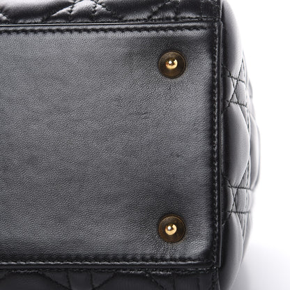 Christian Dior Lambskin Cannage Medium Lady Dior Black 10 of 13