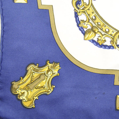 Hermes Silk Keys Les Cles Scarf 90 Bleu 7 of 7