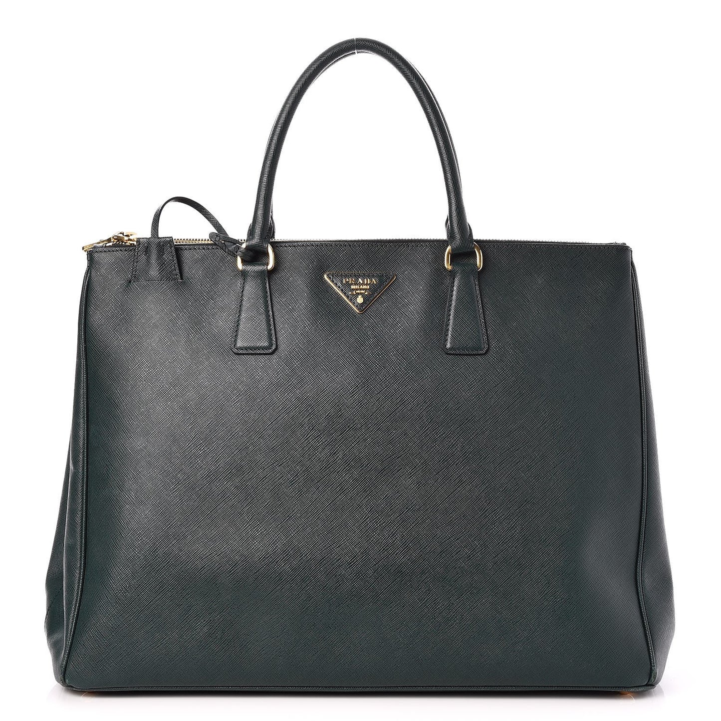 Saffiano Lux Extra Large Galleria Double Zip Tote Smeraldo
