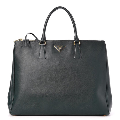 Prada Saffiano Lux Extra Large Galleria Double Zip Tote Smeraldo 1 of 9