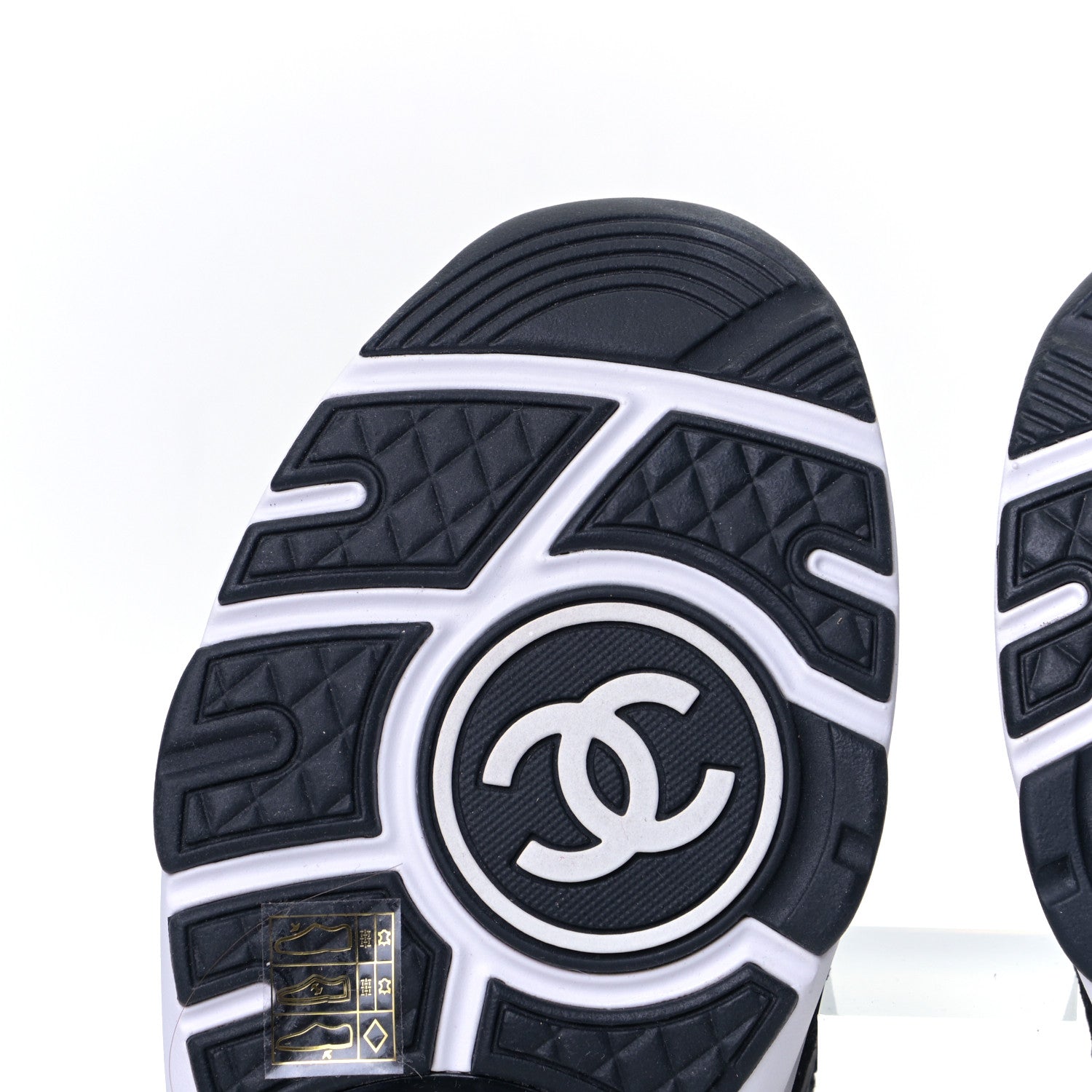 Chanel Tweed Suede Calfskin CC Sneakers 40 Gray Pink 9 of 17