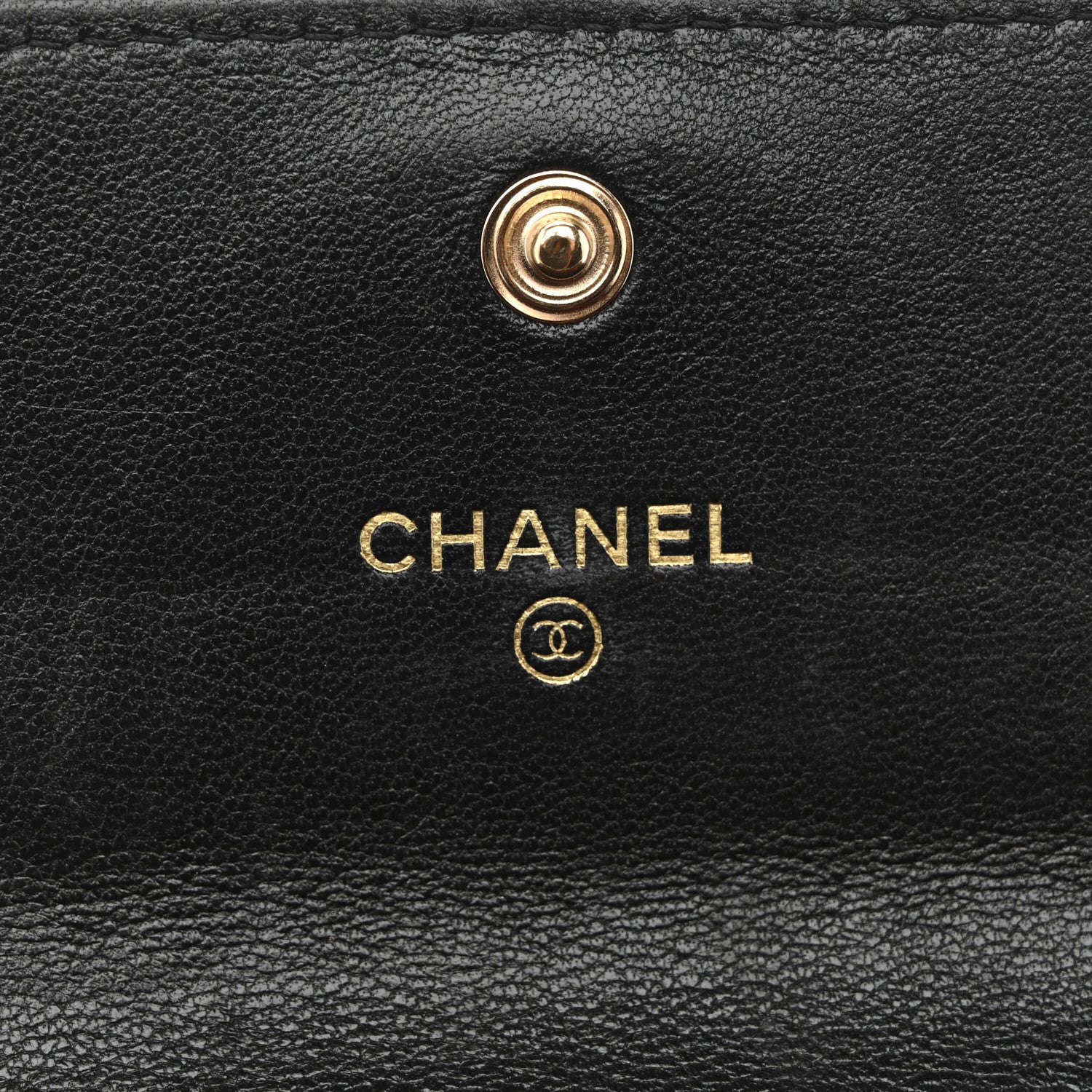 Chanel Shiny Goatskin Quilted Chanel 19 Flap Wallet Black 6 of 13