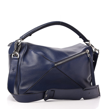 Loewe Calfskin Large Puzzle Bag Deep Blue 3 of 8