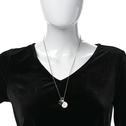 Louis Vuitton Zamac Palladium Monogram Charms Necklace Silver 2 of 6