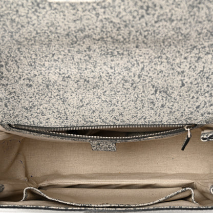 Gucci Calfskin Large New Bamboo Top Handle Bag Grey White 5 of 10