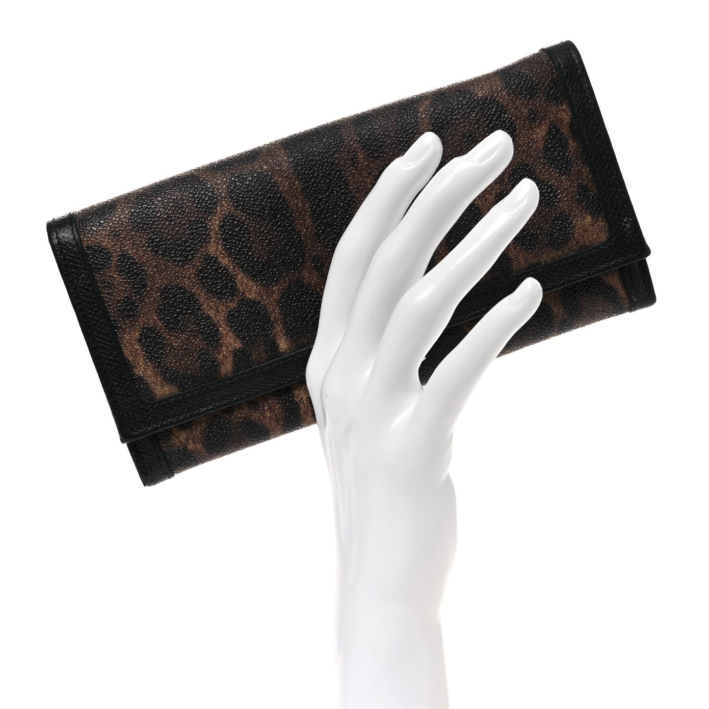 Dauphine Leopard Print Continental Flap Wallet