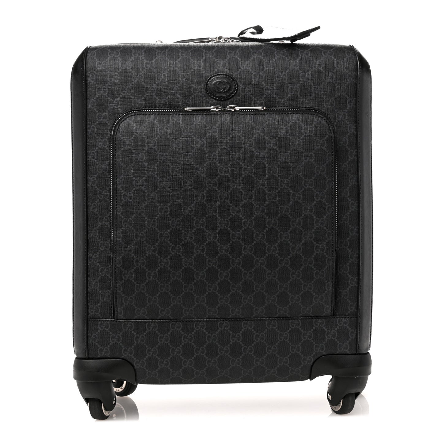GG Supreme Monogram Calfskin Carry On Trolley Black