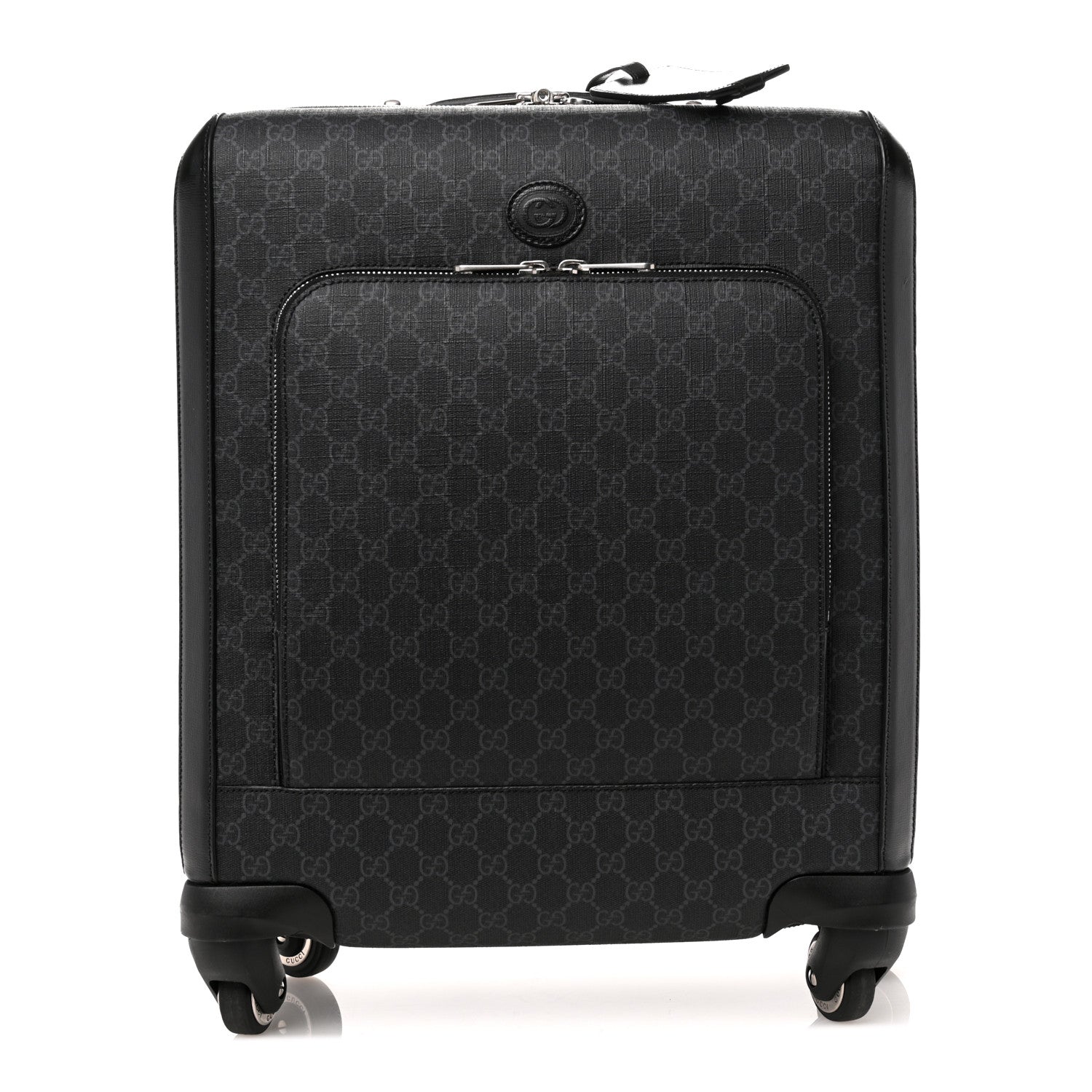 Gucci GG Supreme Monogram Calfskin Carry On Trolley Black 1 of 8