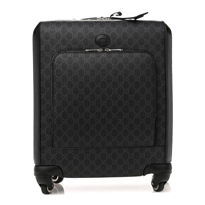 Gucci GG Supreme Monogram Calfskin Carry On Trolley Black 1 of 8