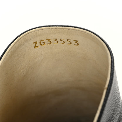 Chanel Goatskin Patent Calfskin CC Espadrille Mules 36 Black 7 of 9