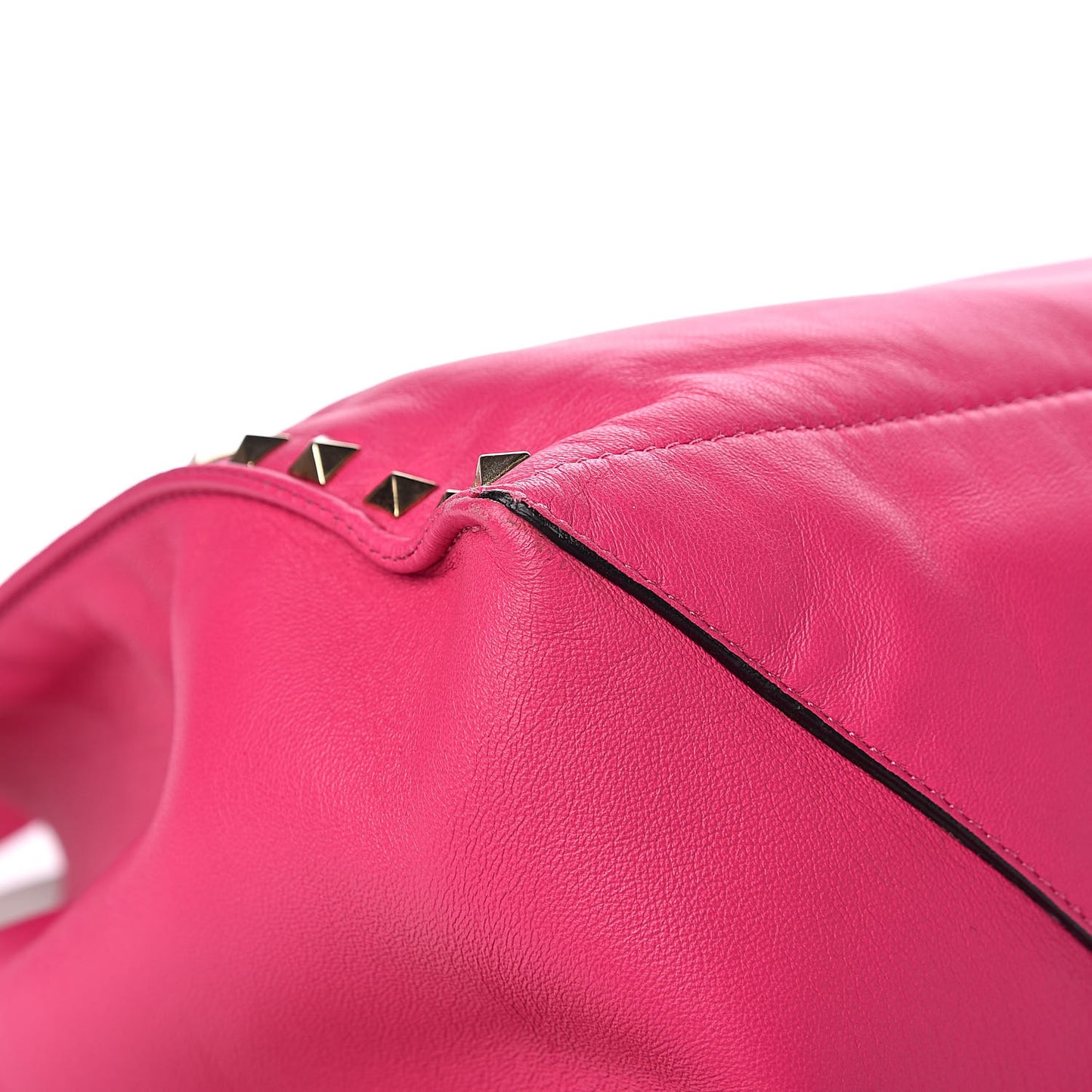 Nappa Medium Rockstud Soft Tote Pop Fuxia