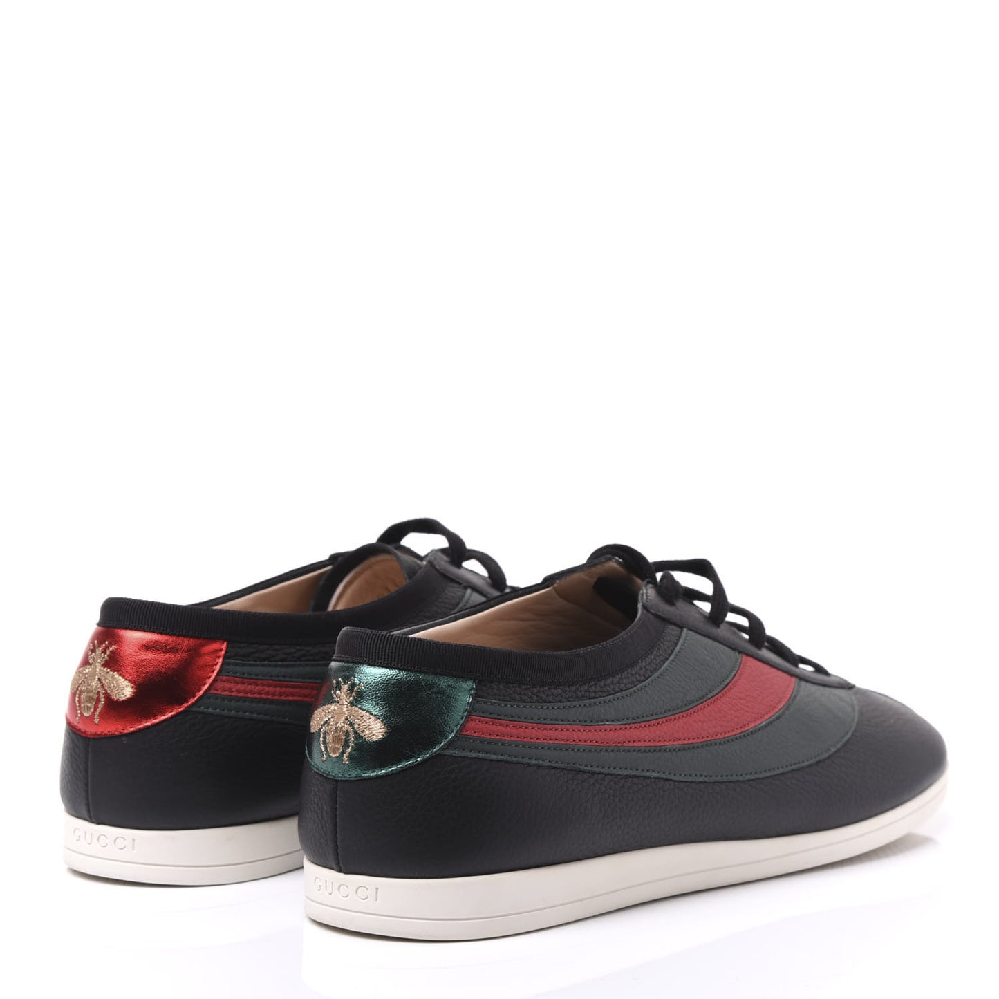 Calfskin Mens Web Falacer Sneakers 10.5 Black