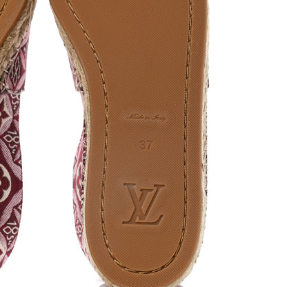 Louis Vuitton Jacquard Since 1854 Starboard Espadrille Flats 37 Bordeaux 8 of 10
