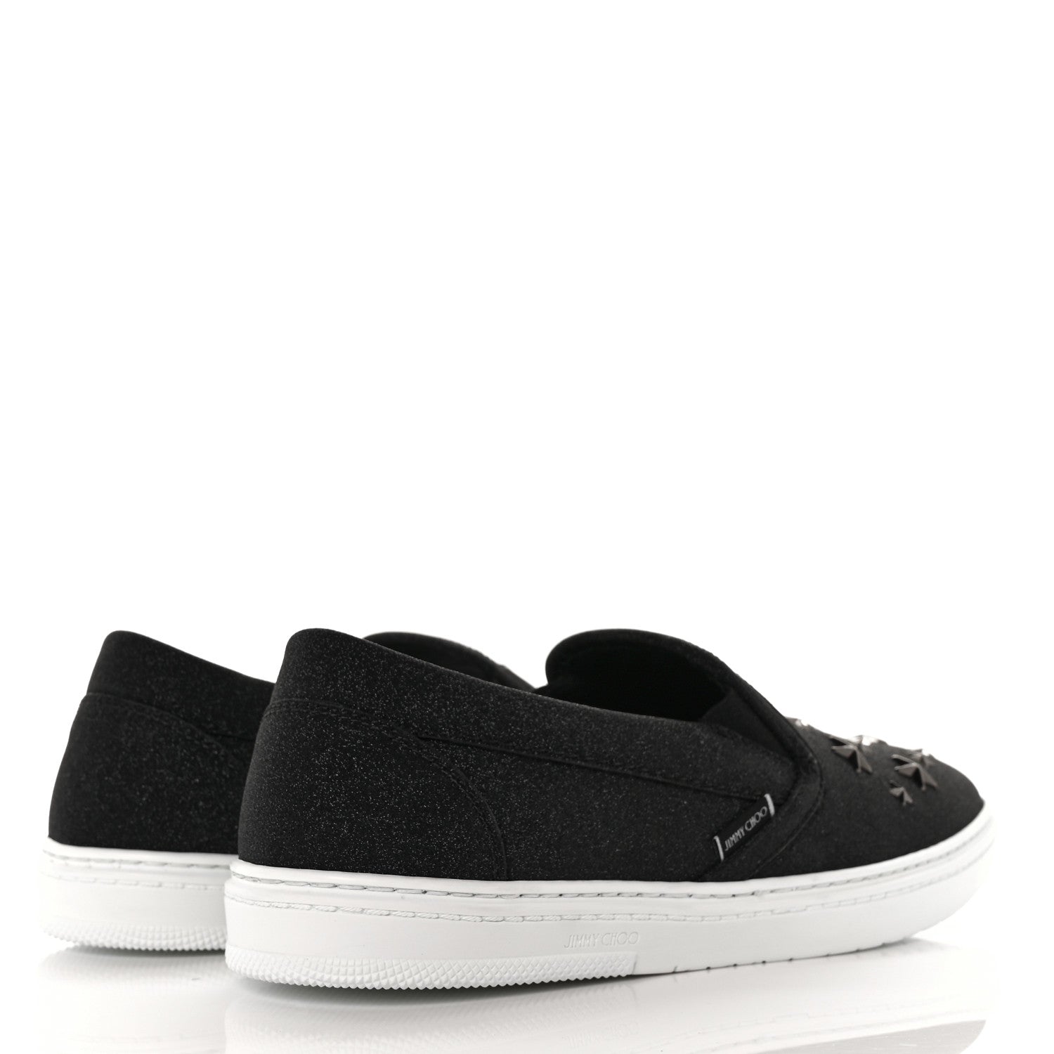 Jimmy Choo Fine Glitter Suede Mens Grove Sneakers 42.5 Black 4 of 7