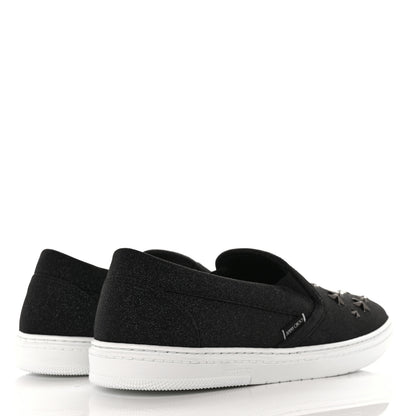 Jimmy Choo Fine Glitter Suede Mens Grove Sneakers 42.5 Black 4 of 7