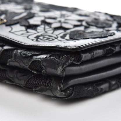 Valentino Garavani Lambskin Lace Large Girello Flap Black 9 of 10