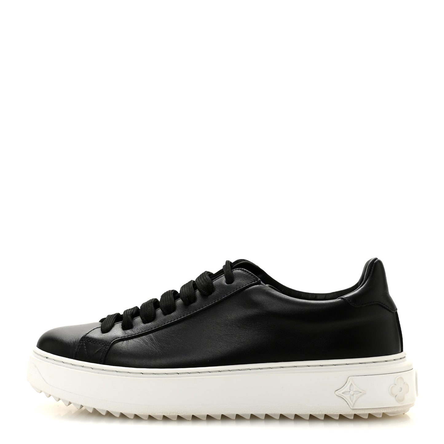 Calfskin Time Out Sneakers 38.5 Black