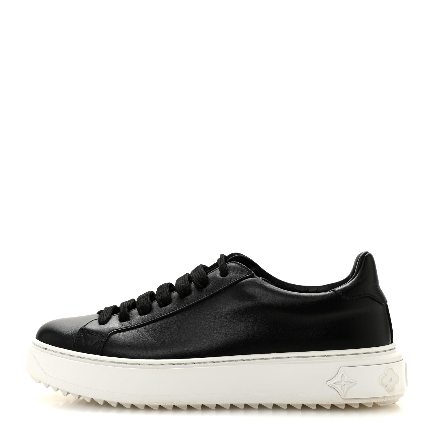 Louis Vuitton Calfskin Time Out Sneakers 38.5 Black 1 of 9