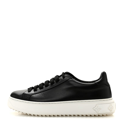 Louis Vuitton Calfskin Time Out Sneakers 38.5 Black 1 of 9