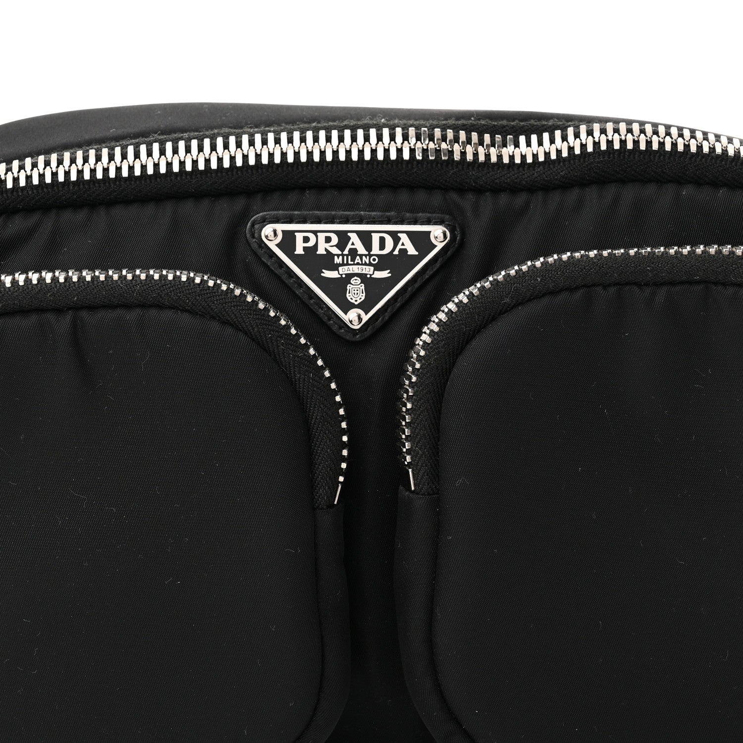 Prada Tessuto Nylon Pocket Cargo Belt Bag Black Fuoco 7 of 9