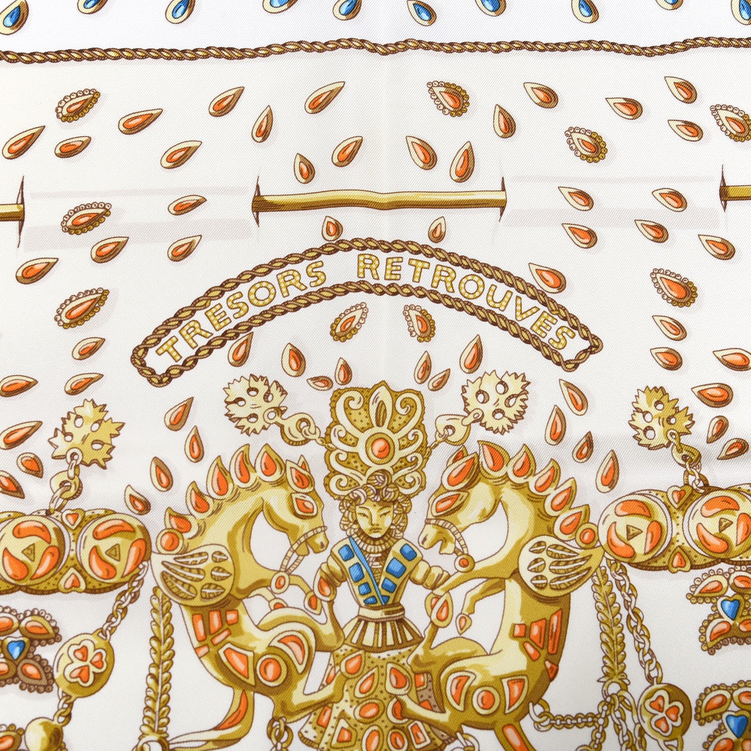 Hermes Silk Tresors Retrouves Scarf 90 5 of 6