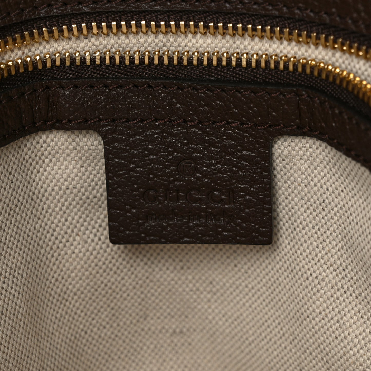 Monogram Textured Dollar Calfskin Horsebit 1955 Cinch Top Messenger Bag Beige Ebony Cocoa