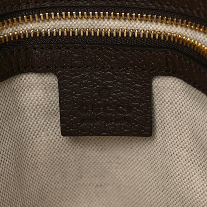 Gucci Monogram Textured Dollar Calfskin Horsebit 1955 Cinch Top Messenger Bag Beige Ebony Cocoa 6 of 10