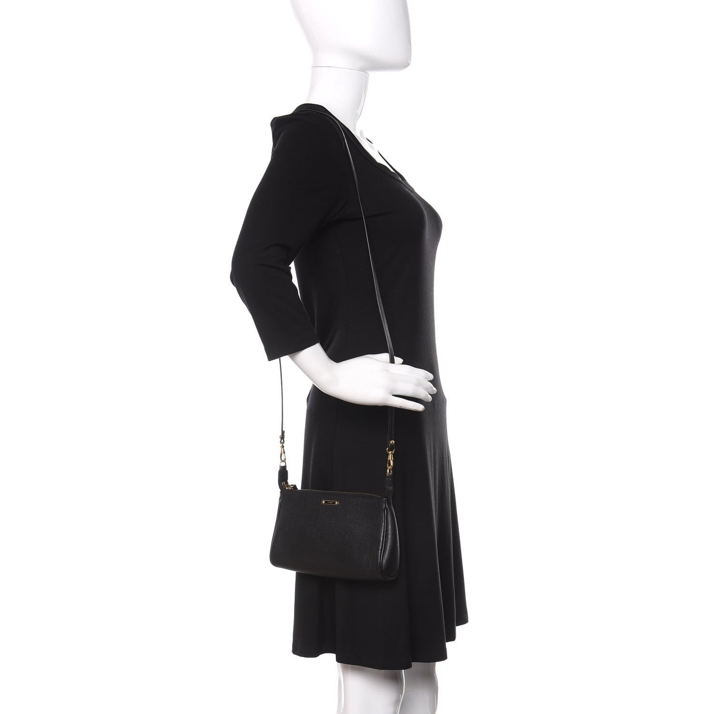 Vitello Elite Mini Pouch Crossbody Black