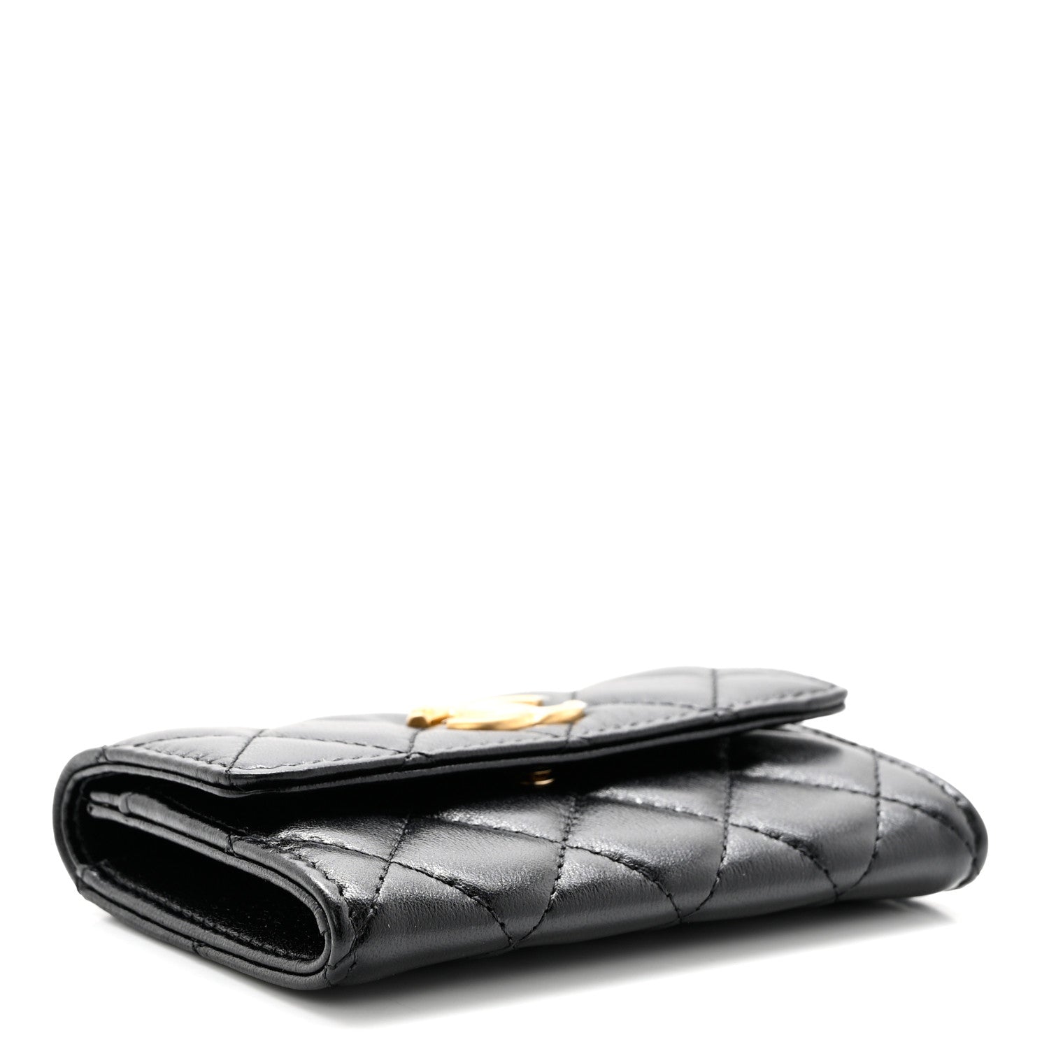 Chanel Lambskin Quilted Flap Card Holder Black 4 of 9