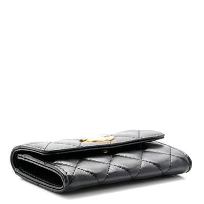 Chanel Lambskin Quilted Flap Card Holder Black 4 of 9
