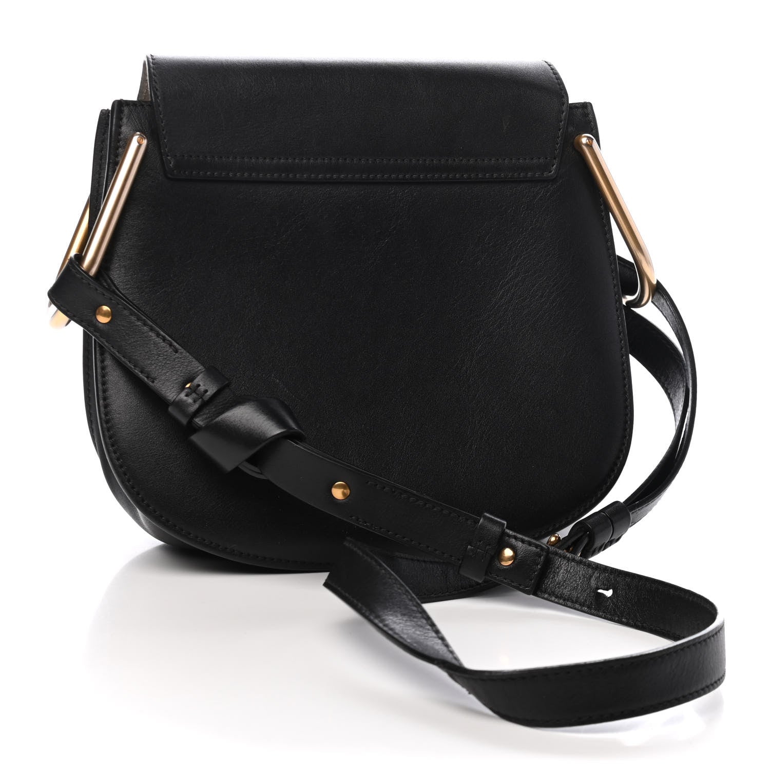 Chloe Calfskin Small Hudson Fringe Shoulder Bag Black 2 of 10