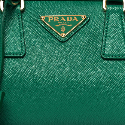 Prada Saffiano Lux Top Handle Crossbody Bag Mango 7 of 11