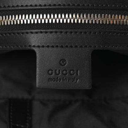 Gucci Soft GG Supreme Monogram Appia Calfskin Web Drawstring Backpack Black 7 of 9