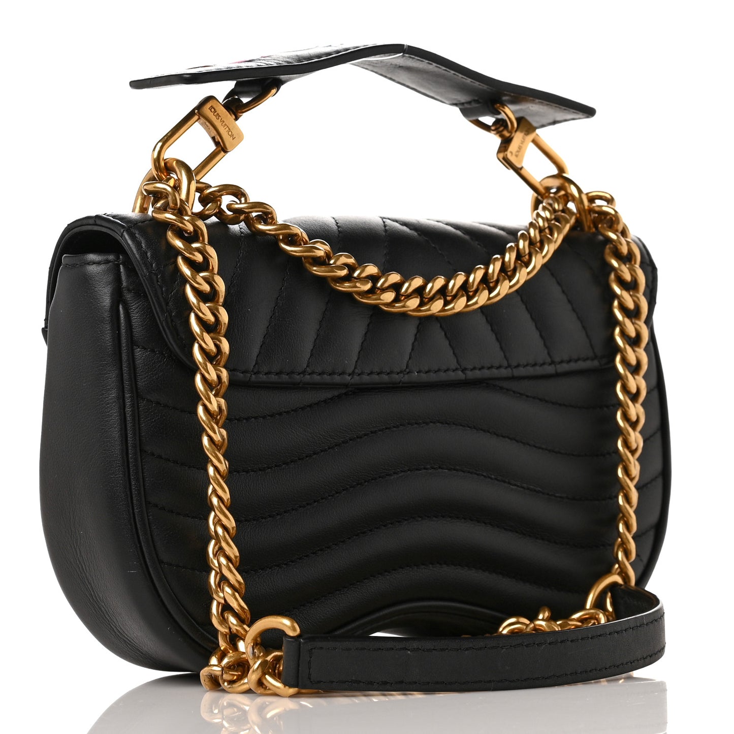 Calfskin New Wave Chain PM Black