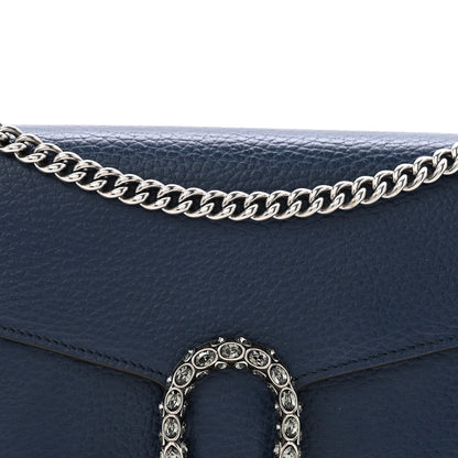 Gucci Dollar Calfskin Crystal Mini Dionysus Chain Wallet Blue Agata Black Diamond 8 of 10