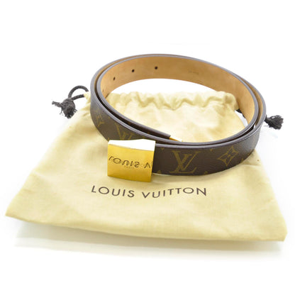 Louis Vuitton Monogram Belt w Gold Buckle 6 of 6