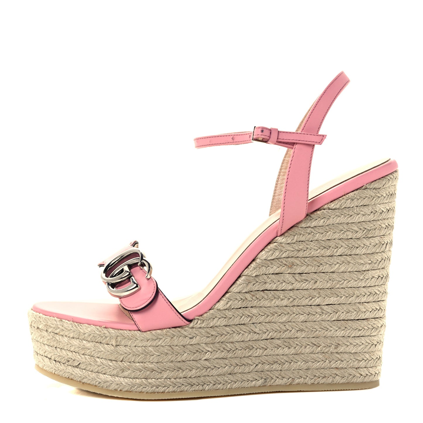 Lifford Calfskin Aitana Espadrille Platform 45/130mm Wedge Sandals 40 Wild Rose