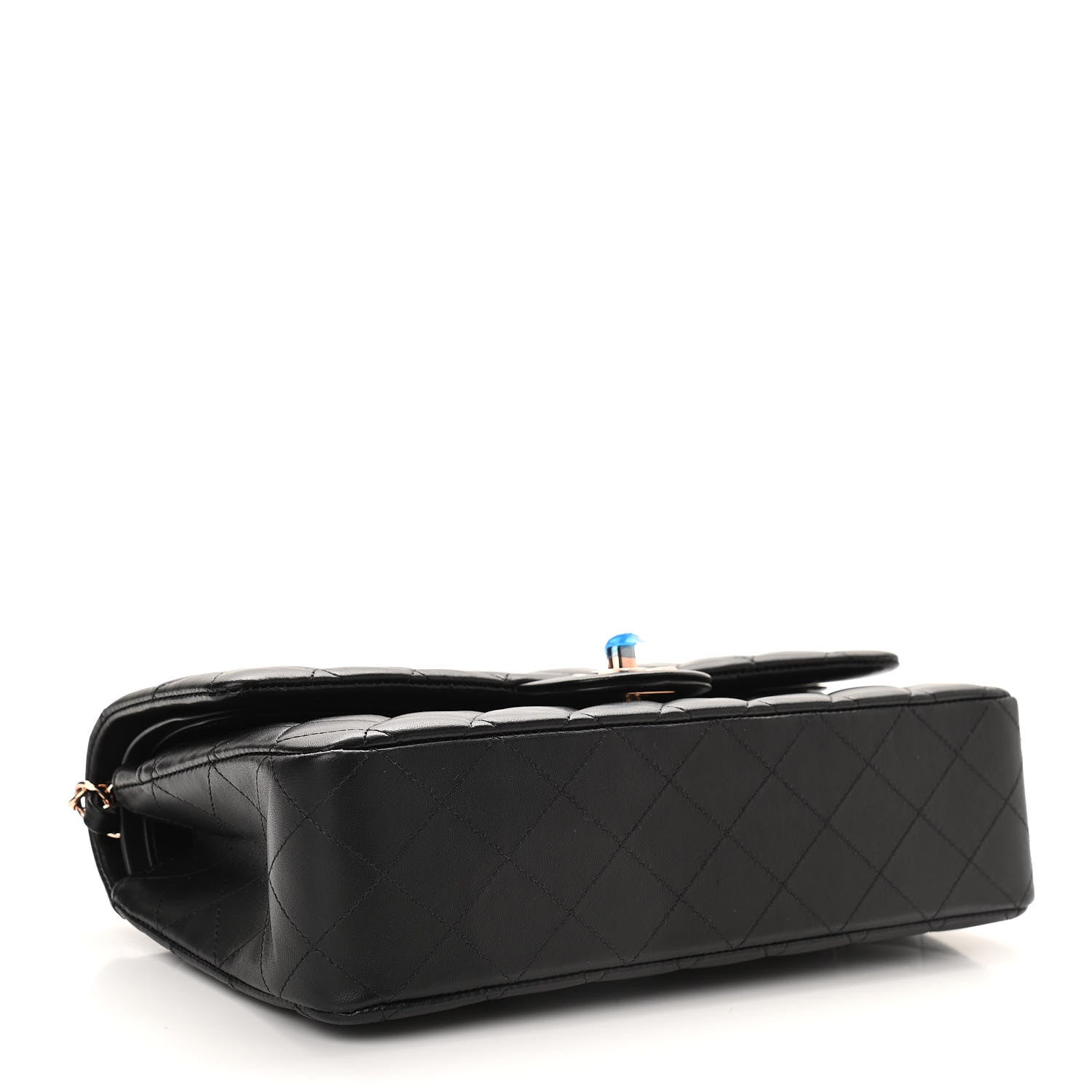 Chanel Lambskin Quilted Medium Double Flap Black 4 of 11