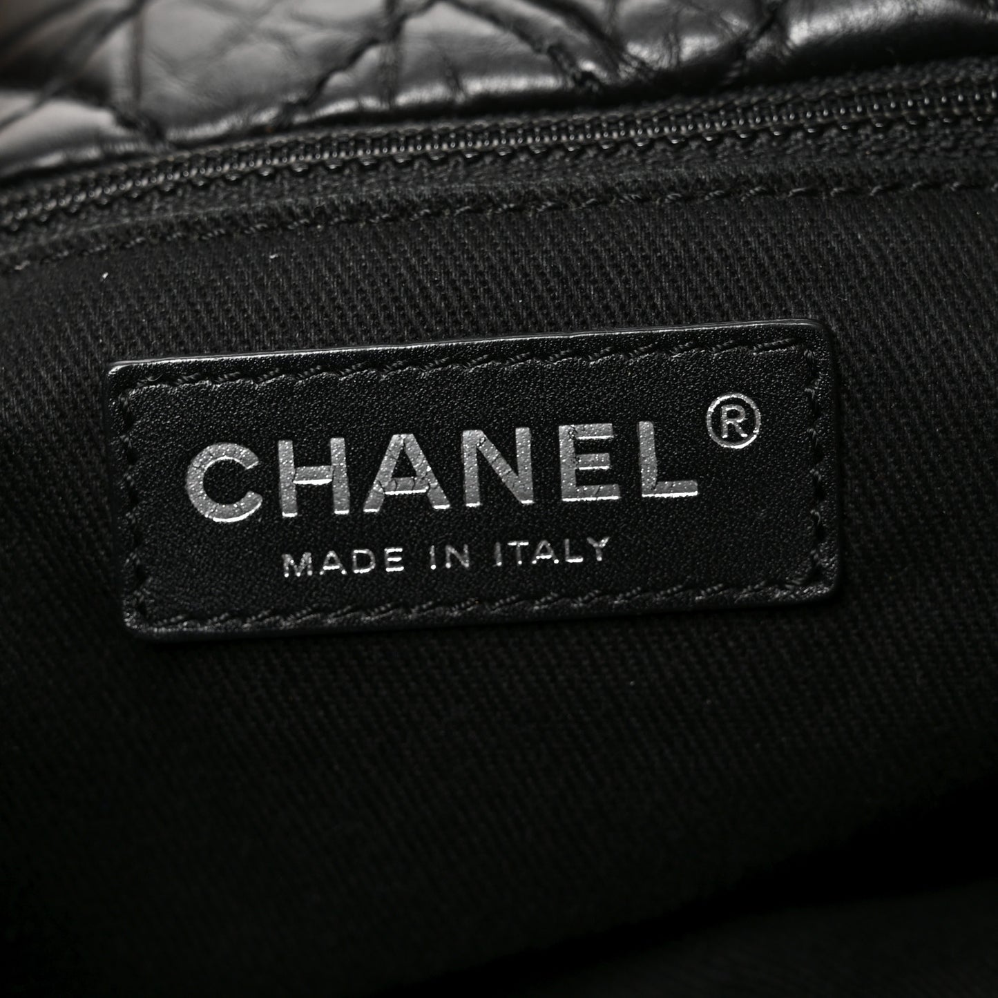 Aged Calfskin Fantasy Fur Karl's Cabas Tote Black