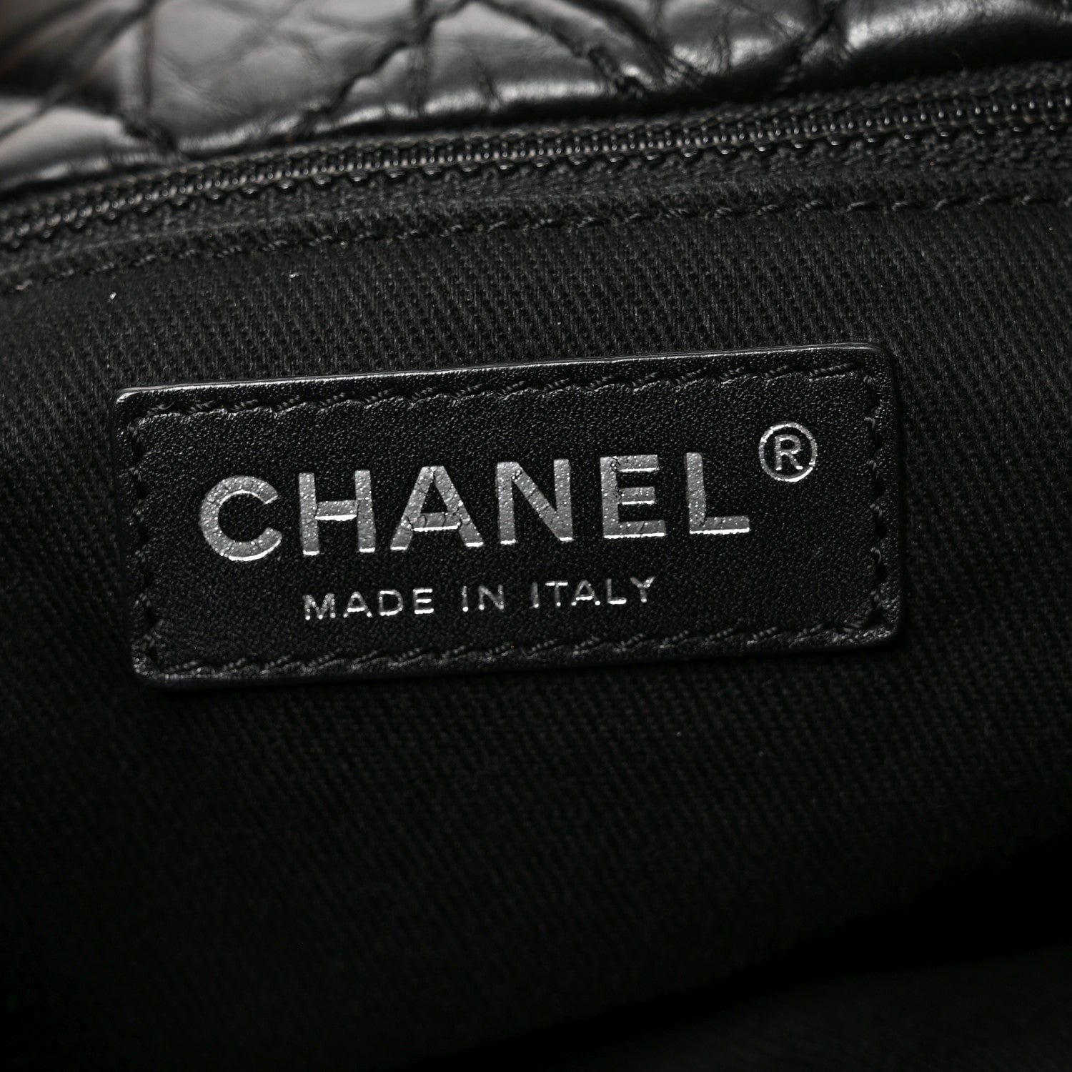 Chanel Aged Calfskin Fantasy Fur Karl's Cabas Tote Black 6 of 10