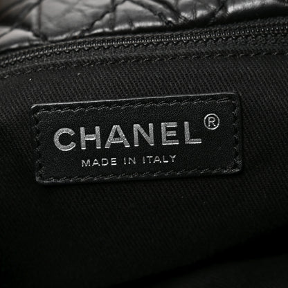 Chanel Aged Calfskin Fantasy Fur Karl's Cabas Tote Black 6 of 10