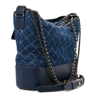 Chanel Denim Calfskin Large Gabrielle Hobo Blue 3 of 10