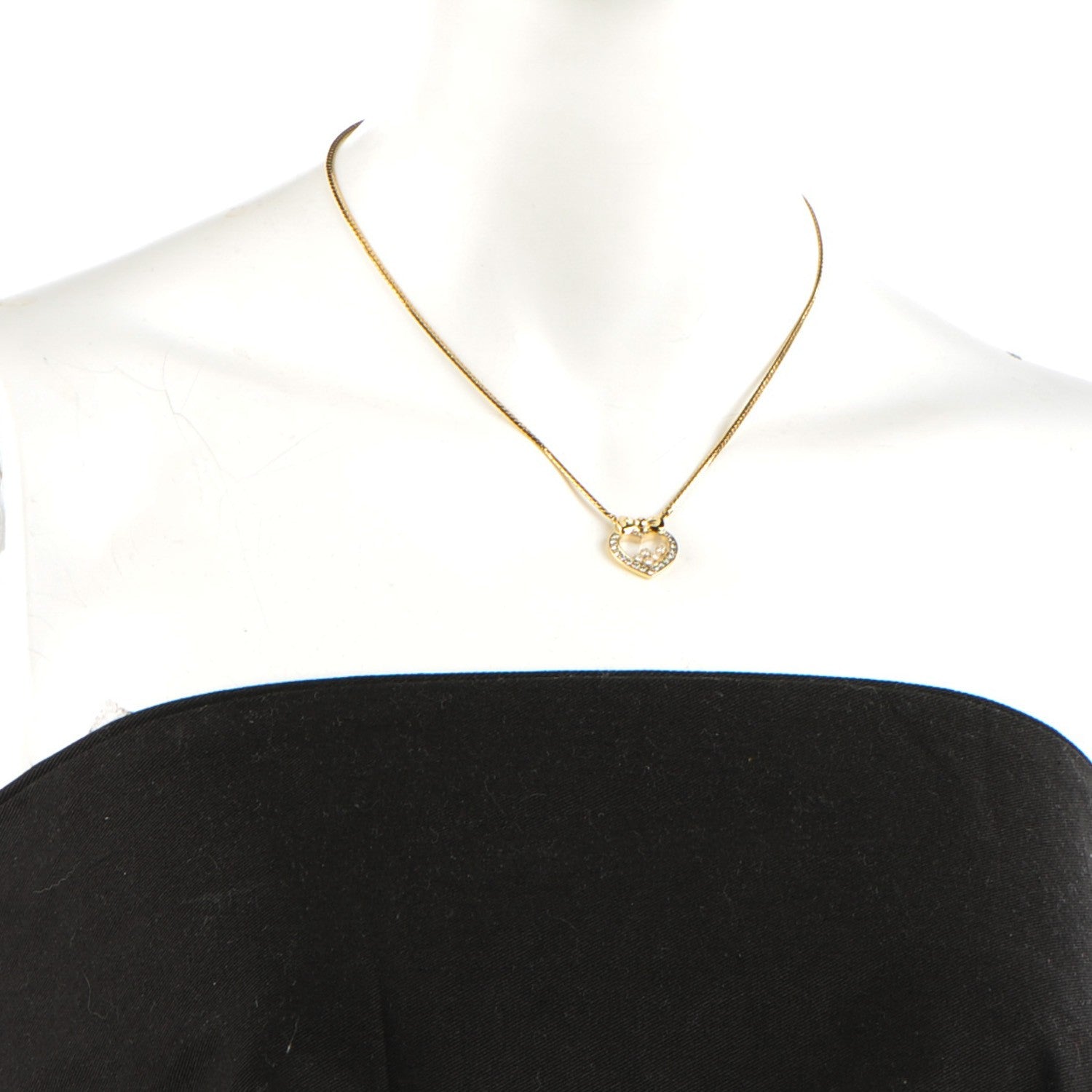 Chopard 18K Yellow Gold Happy Diamonds Icons Heart Pendant Necklace 2 of 6