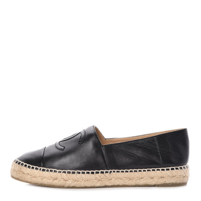 Chanel Lambskin CC Espadrilles 40 Black 1 of 9